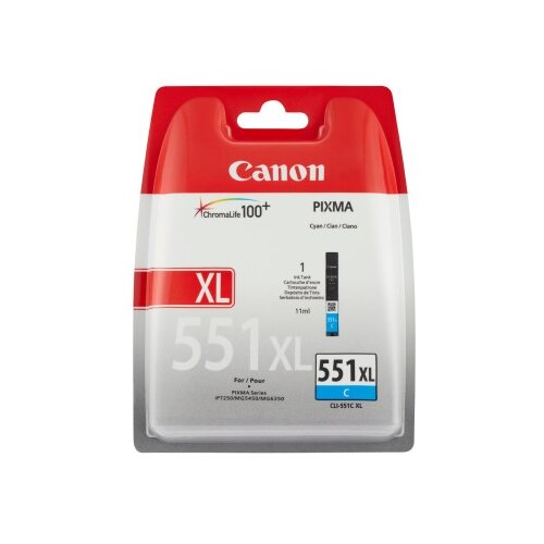 Canon 1LB CLI-551XLC črnilna kartu&scaron;a, Cyan, visoke zmogljivosti, 700 strani, 1 kos (XL) Cene