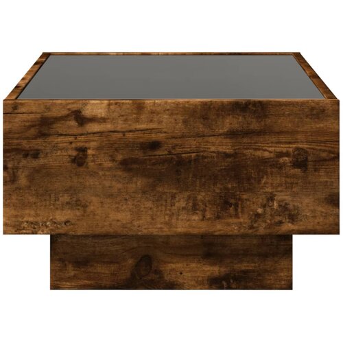  Stolić za kavu LED boja hrasta 70x50x30 cm konstruirano drvo Slike