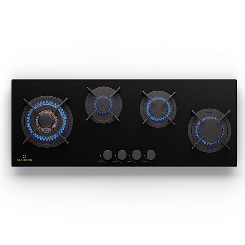 Klarstein Goldflame 4 Slim, plinska ploča za kuhanje, 4 plamenika, samostalna, prirodni plin/propan, nehrđajući čelik Cijene