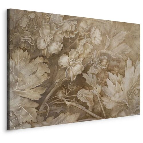  Slika - Floral Ornaments Carved in Delicate Sepia and Brown Shades 120x80 Cijene