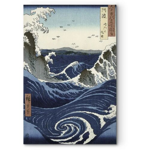  Slika - Utagawa Hiroshige &amp;ndash; View of the Naruto whirlpools at Awa 80x120 Akustična Slike