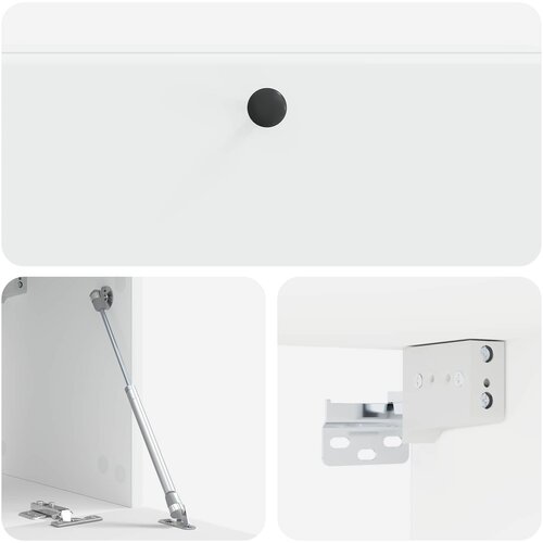  ormar za zid 98 x 31 x 30 cm Bijela Konstruirano drvo Zidne Slike