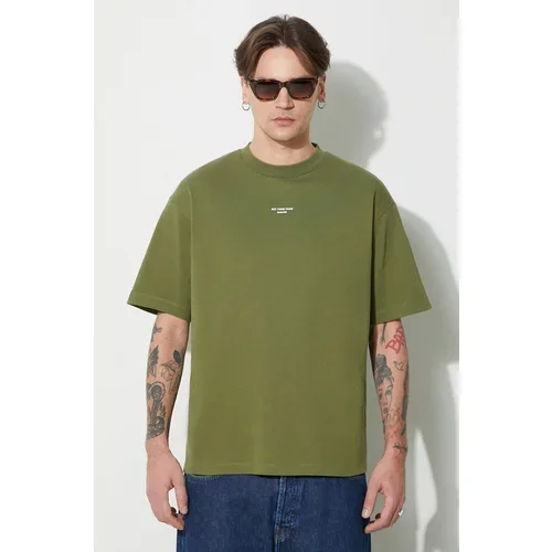 Drôle de Monsieur Pamučna majica Le T-Shirt Slogan za muškarce, boja: zelena, s tiskom, D-TS191-CO002-KK