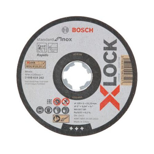 Bosch REZALNA PLOŠČA ZA RF 125X1.6MM T41, RAVNA X-LOCK Cene
