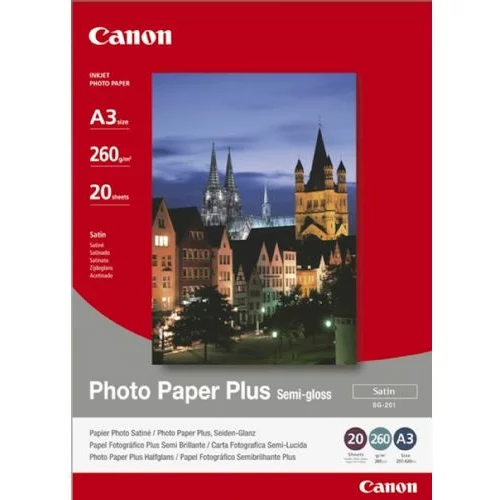 Canon papir SG-201 A3; A3 / semi gloss / 260gsm / 20 listov 1686B026AA