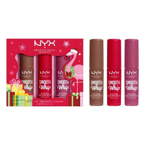 NYX Professional Makeup Fa La La L.A. Land Smooth Whip Matte Lip Cream Trio mat klasična ruž za usne Slike