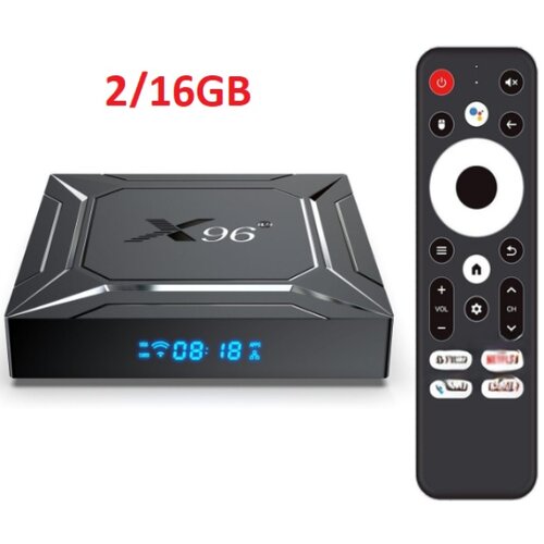 Gembird GMB-X96 M200 2/16GB smart tv box S905X5M quad arm G310V2, 2x4K 2.4&5G, 1000M, bt, android 14 Cene