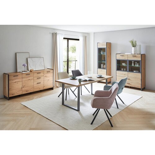 CARRYHOME Jedilna miza , hrast artisan Slike