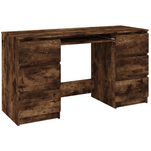Maison Chic Pisalna miza - pisarniška miza - Računalniška miza dimljeni hrast 140x50x77 cm konstruiran les, (21784949) Cene