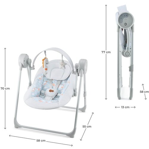 Kinderkraft gugalnik Swingee grey Slike