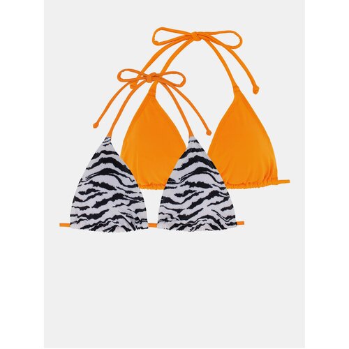 Dorina Set of two women&amp;#039;s swimwear tops in orange and white DO - Ladies Slike