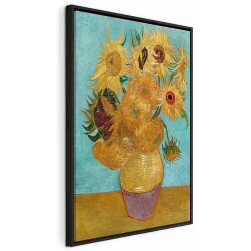  Slika - Vincent van Gogh – Sunflowers II 60x90 U crnom drvenom okviru Cene