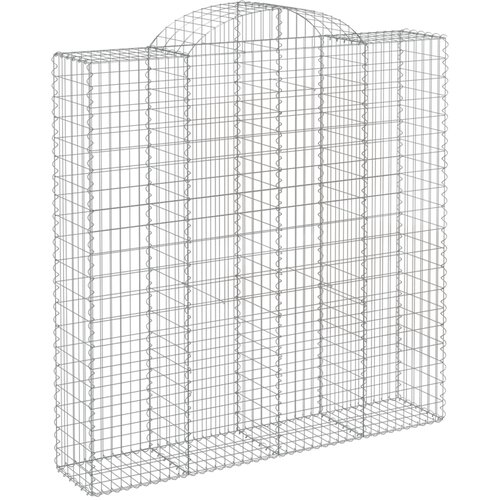  Lučne gabionske ko&amp;scaron;are 2 kom 200x50x200/220cm pocinčano željezo Slike