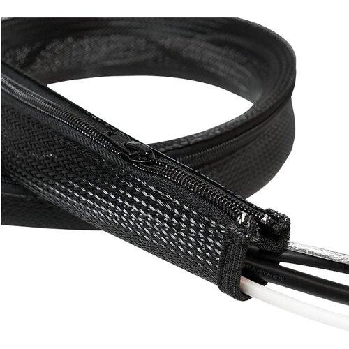 Logilink Cable sleeve Zipper, Polyester, OD: 50 mm, black, 2 m, KAB0049 Slike