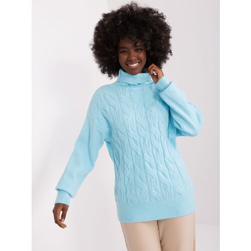 Wool Fashion Italia Sweater-AT-SW-23401.97P-Light Blue Cene