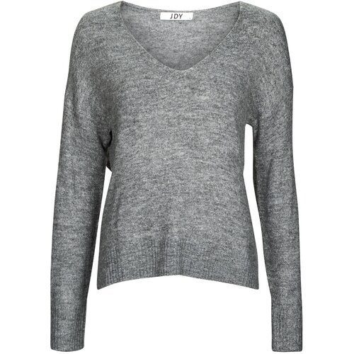 JDY Puloverji JDYELANORA L/S V-NECK PULLO. KNT Siva Cene