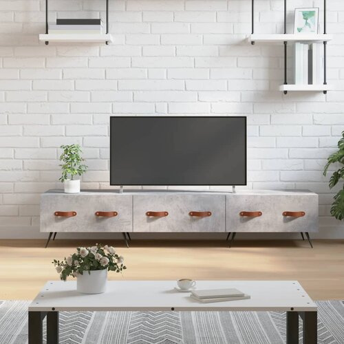 TV ormarić boja betona 150 x 36 x 30 cm od konstruiranog drva Cijene