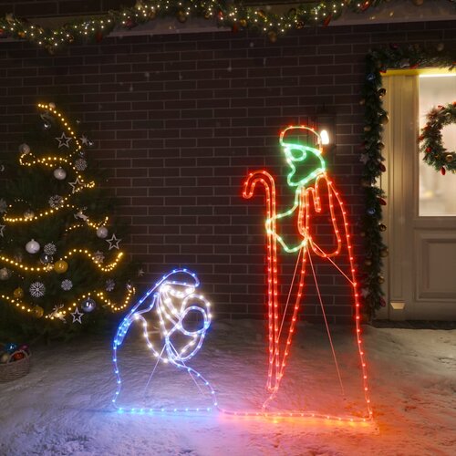vidaXL Božična figura Marija in Jožef z 264 LED lučkami Cene