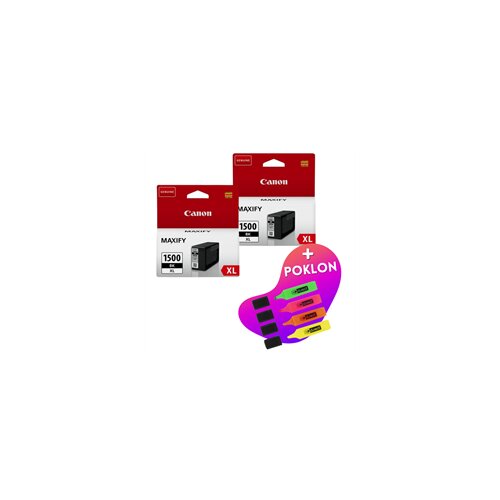 Canon - Komplet tinta PGI-1500XL BK (crna), original, 2 komada + GRATIS POKLON Cijene