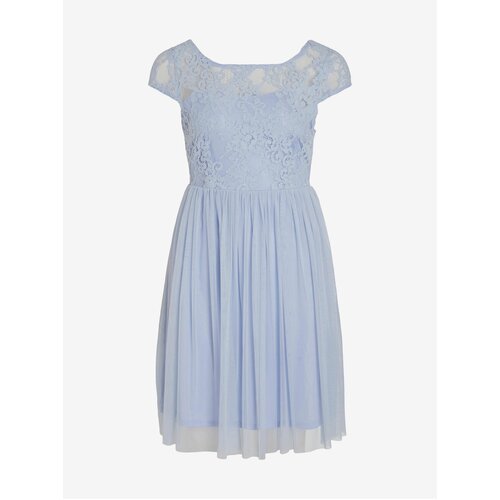 Vila light blue lady dress with lace Ulcricana - Ladies Slike
