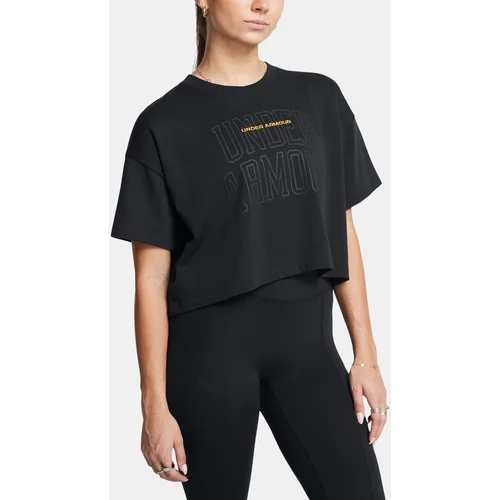 Under Armour Women's T-Shirt UA W VARSITY MIX HW SS CROP - Ladies