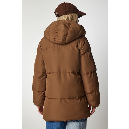  Women&amp;#039;s Caramel Hooded Down Jacket Slike