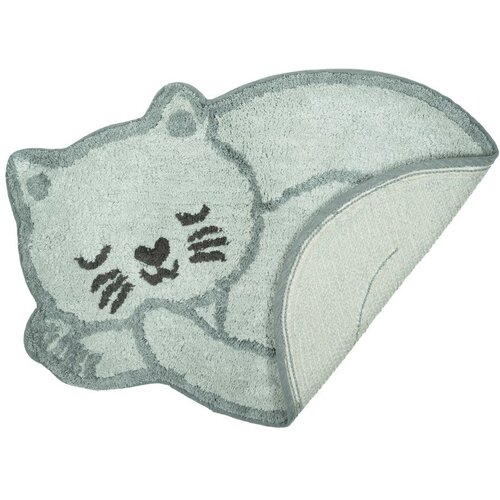 Sass &amp;amp; Belle Svetlo modra bombažna otro&amp;scaron;ka preproga 43x60 cm Sleeping Cat &amp;ndash; Slike