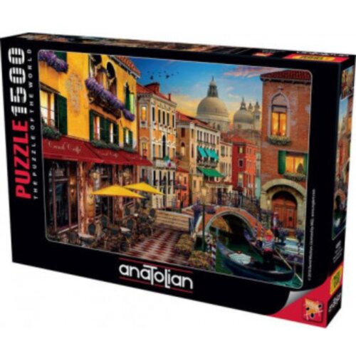 Anatolian puzzla 1500 dela- puzzle canal cafe venice Slike