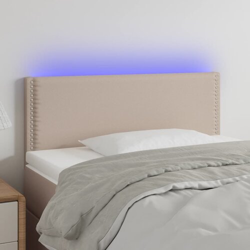  The Living Store LED posteljno vzglavje kapučino 80x5x78/88 cm umetno usnje - LED Vzglavje, (21441181) Slike