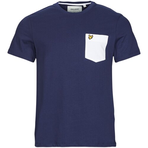 Lyle & Scott Muška majica Contrast Pocket, Teget Slike