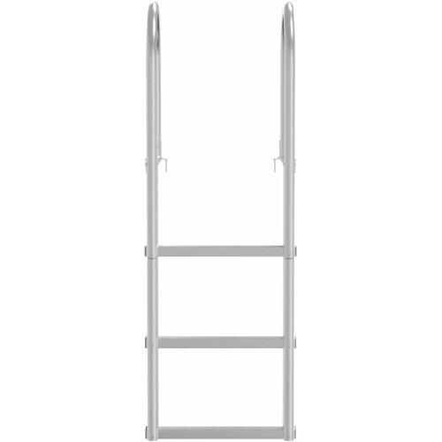 Ljestve za dok s 3 koraka Srebrno 45 x 11,5 x 134 cm Aluminij Slike