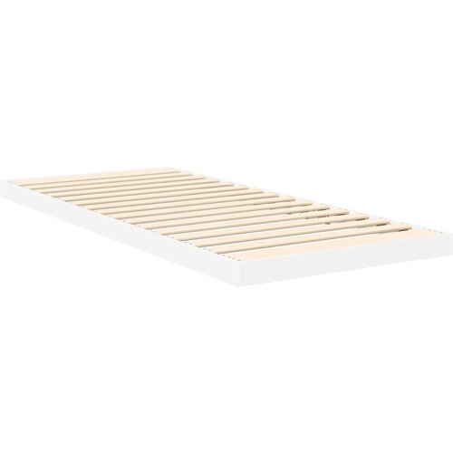  Krevet s daskama Bijelo 75 x 190 cm Konstruirano drvo Slike