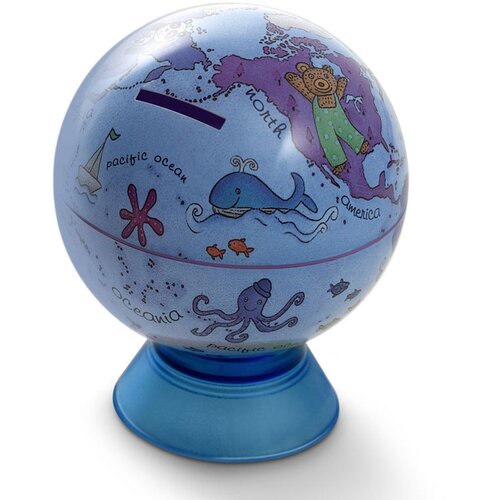 Tecnodidattica Globus Mappa&amp;amp;Mondo, kasica prasica, 11 cm, engleski Slike