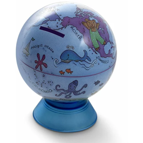 Tecnodidattica globus mappa&amp;mondo hranilnik, 11 cm, angleški