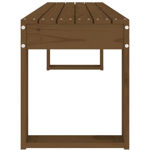  Vrtna klupa boja meda 110 x 38 x 45 cm od masivne borovine Slike