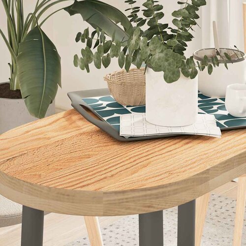 vidaXL Stolna ploča 80x40x4 cm od ovalna masivna hrastovina | shoptok.hr