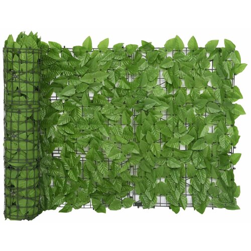 vidaXL Balkonsko platno z zelenim listjem 300x75 cm Cene