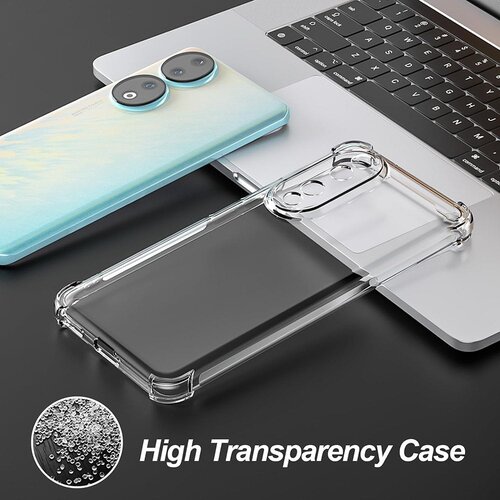 Techsuit Shockproof Clear Silicone prozorna maskica odporna na udarce za Honor 90 Pro Slike