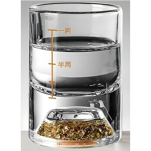  Kristalna ča&amp;scaron;a s mjernom oznakom - Zlatna / Tip2 / 50ml KP35422 Slike