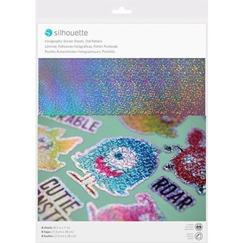 Silhouette Printable Sticker Sheets - Holographic Dots Slike