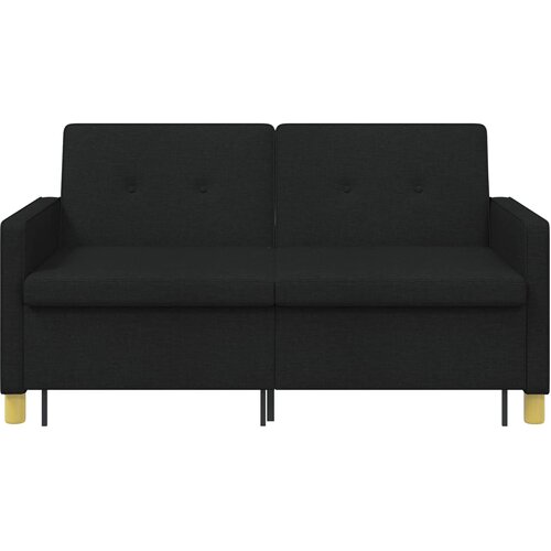  Krevet-sofa na razvlačenje Crna Tkanina Slike