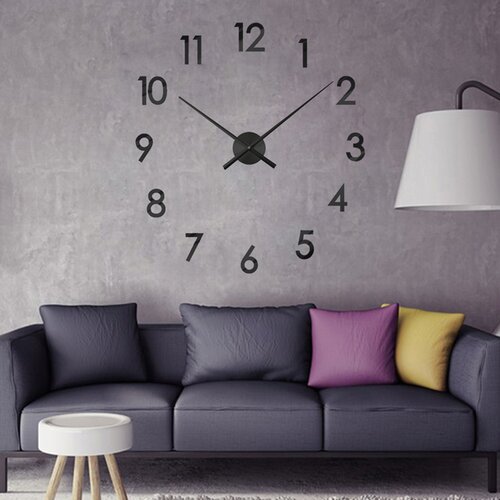 Olimp Sport Zidni Sat 3D samolepljivi Crni T4341B Cene