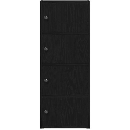 VidaXL Regal za knjige crni hrasta 40x24x102 cm od konstruiranog drva Slike