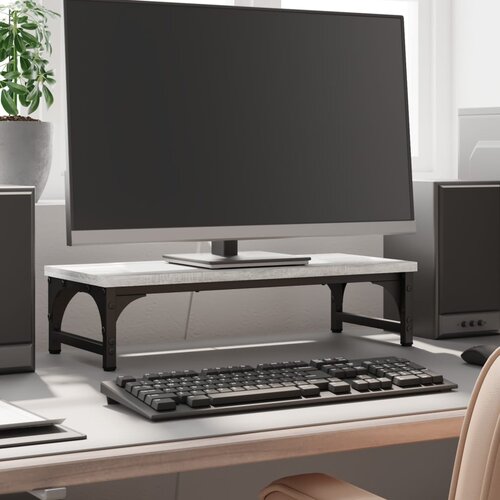  Stalak za monitor siva boja hrasta 55x23x14cm konstruirano drvo Cijene