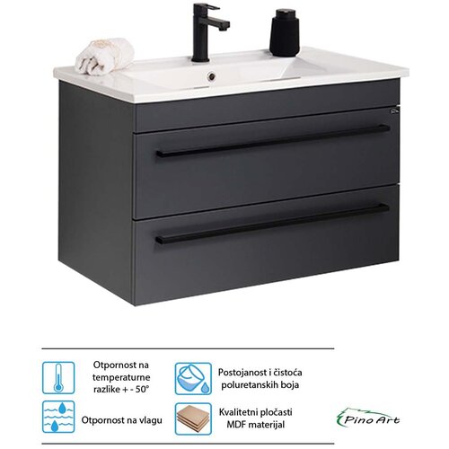 Pino Art lavabo sa ormarićem atria 85cm 0984 antracit Cene