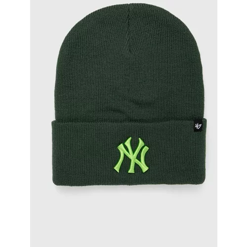 47 Brand Kapa MLB New York Yankees boja: zelena, od debelog pletiva