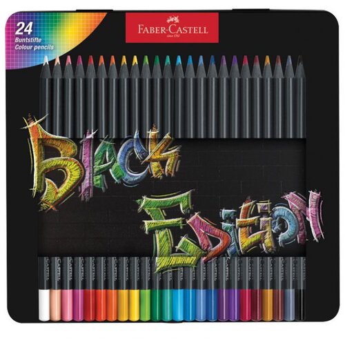  BOJE DRVENE 24BOJE METALNA KUTIJA BLACK EDITION FABER-CASTELL 116425 Cene