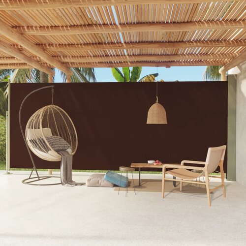 vidaXL Uvlačiva bočna tenda za terasu 220 x 600 cm smeđa Cijene