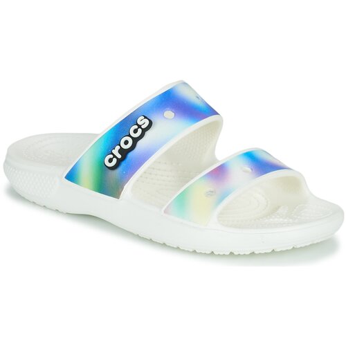 Crocs Natikači CLASSIC SOLARIZED SANDAL Bela Slike