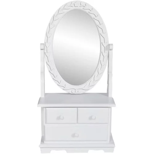  Toaletna miza z ovalnim vrtljivim ogledalom MDF